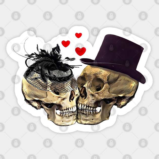 Vintage Lovers skeletons, lovers, cool skulls, bones, romance